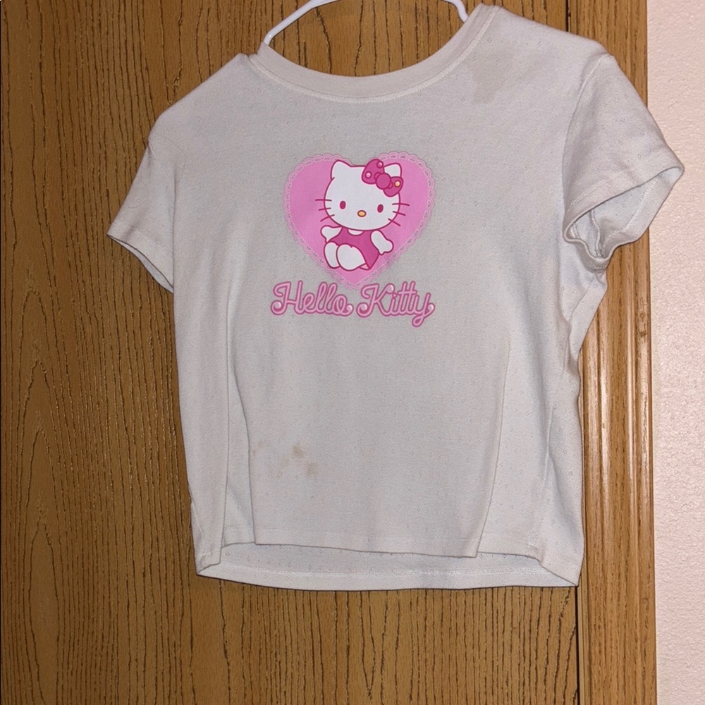 Hello Kitty White and Pink Short Sleeve Tee